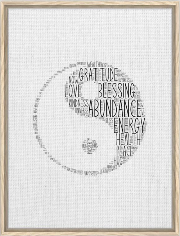Yin Yang Framed Canvas