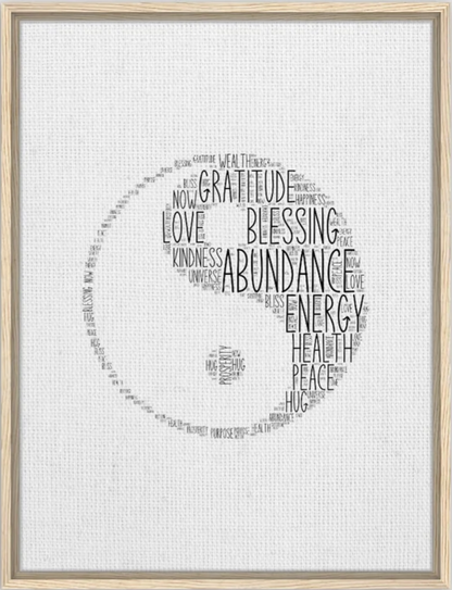 Yin Yang Framed Canvas