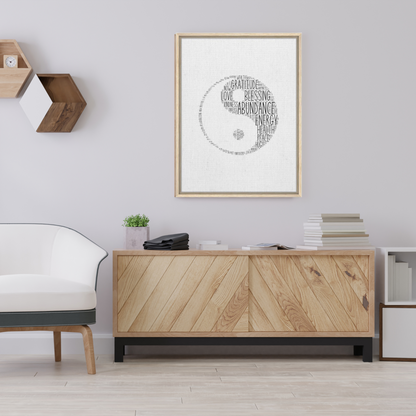 Yin Yang Framed Canvas
